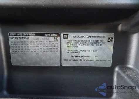 2017 Chevrolet Silverado 1500 1Lt z USA, uszkodzony, nr VIN 3GCUKREC5HG389440